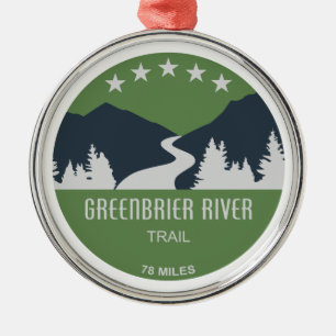 Greenbrier River Trail Ornament Aus Metall