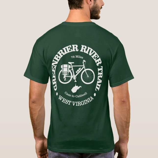 Greenbrier River Trail (Radfahren) T-Shirt (Rückseite)