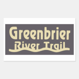 Greenbrier River Trail Rechteckiger Aufkleber