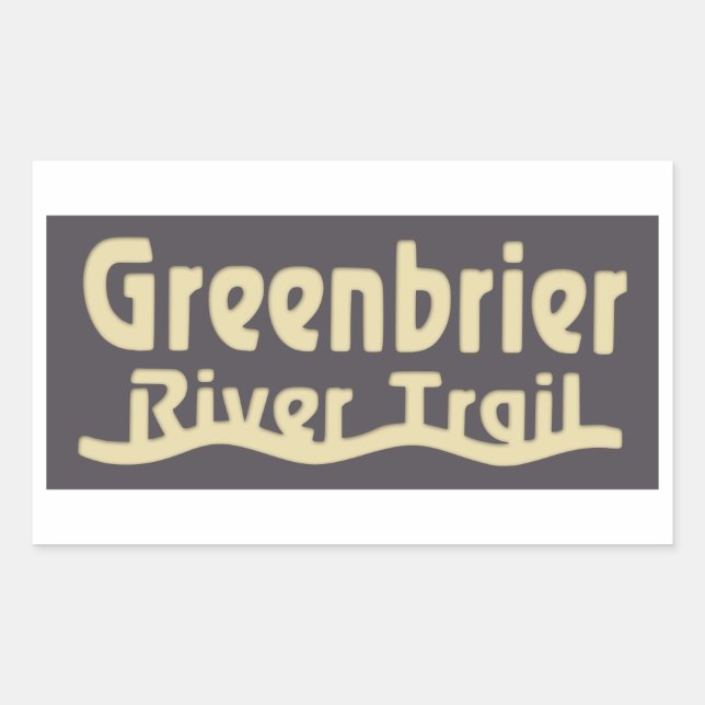 Greenbrier River Trail Rechteckiger Aufkleber (Vorderseite)
