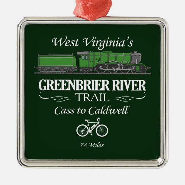 Greenbrier River Trail (RT2) Ornament Aus Metall (Vorne)