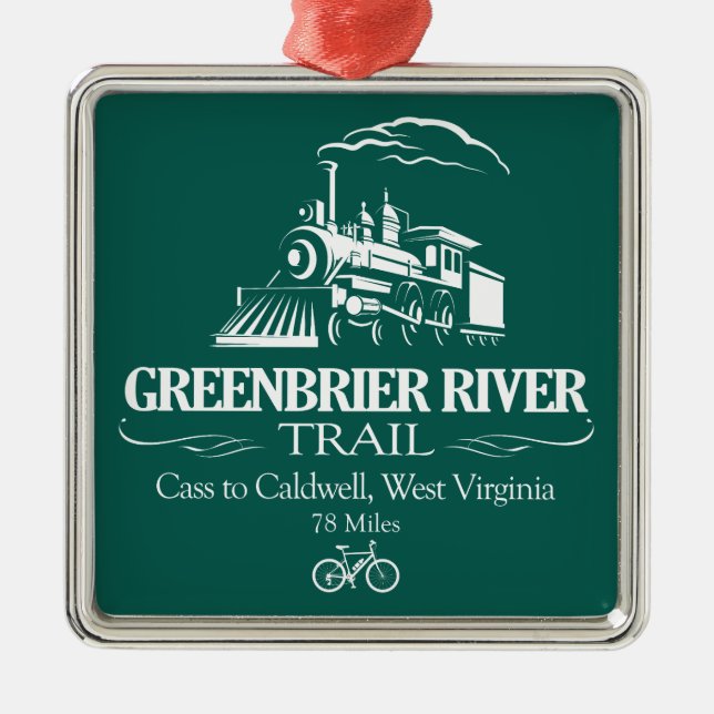 Greenbrier River Trail (RT) Ornament Aus Metall (Vorne)