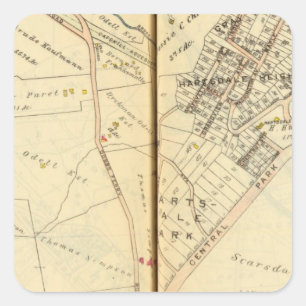 Greenburg, New York 3 Quadratischer Aufkleber