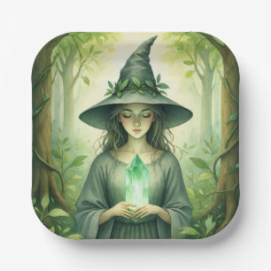 GreenCrystalWitch Pappteller