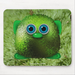 Greendle the Cute Wuzzy Butt & Grass Kids Mousepad