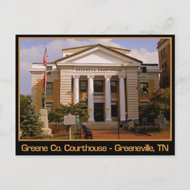 Greene Landkreis Courthouse - Greeneville, TN Postkarte (Vorderseite)