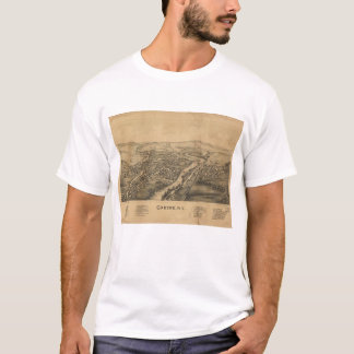 Greene NY panoramischer Karten-T - Shirt