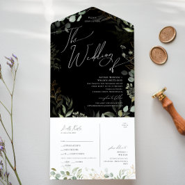 GreenerBlack and Gold Hochzeit von Siegel und send All In One Einladung
