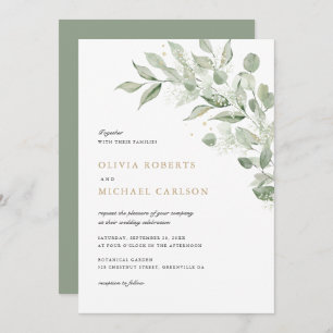 Greeneria Olive Verlass Branch Gipskraut Wedding Einladung