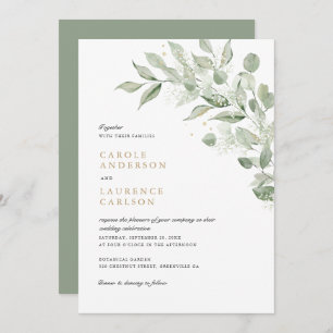 Greeneria Olive Verlass Branch Gipskraut Wedding Einladung