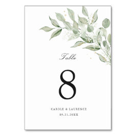 Greeneria Olive Verlass Branch Gipskraut Wedding Tischnummer