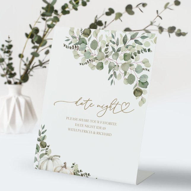 Greenerity Fall Brautparty Date Night Jar Sign Sockelschild (Von Creator hochgeladen)