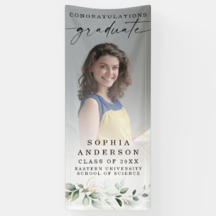 Greenery Abschluss Foto Herzlichen Glückwunsch Banner