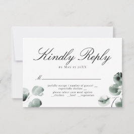 Greenery and Eucalyptus Scripted RSVP
