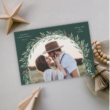 Greenery Arch Modernes Script Foto Weihnachten