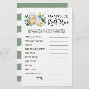 Greenery Baby bricht das passende Spiel