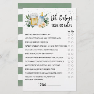 Greenery Baby bricht echtes oder falsches Spiel