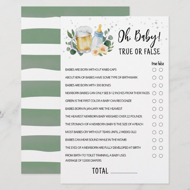 Greenery Baby bricht echtes oder falsches Spiel (Vorne/Hinten)