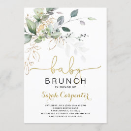 Greenery Baby Shower Brunch-Einladung Einladung