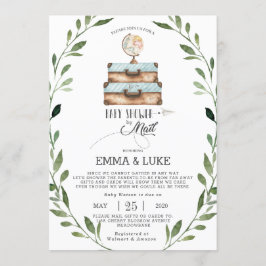 Greenery Baby Shower by Mail Long Distance Boy Einladung