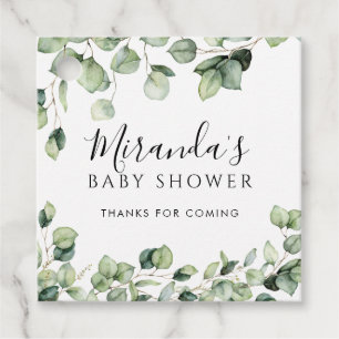 Greenery Baby Shower Eucalyptus Favor Gift Tag Geschenkanhänger