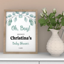 Greenery Baby Shower Oh Junge Willkommen