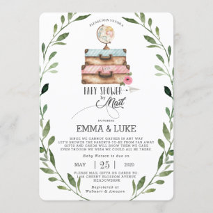 Greenery Baby Shower per Post auf lange Distanz fü Einladung