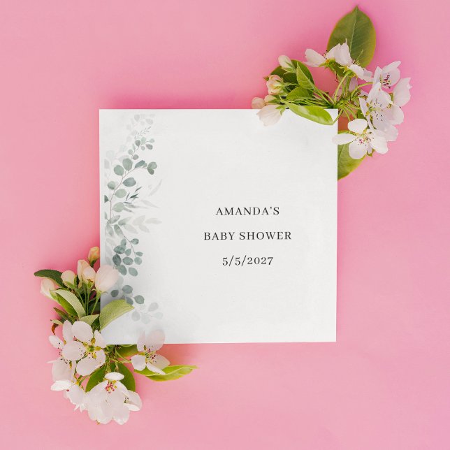 Greenery Baby Shower Serviette (Von Creator hochgeladen)