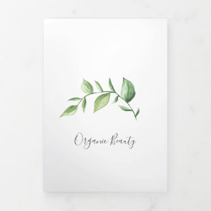 Greenery Beauty Salon Elegante Trifold Broschüre