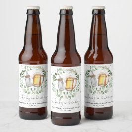Greenery Beers Cheers Baby Braut Dusche Gefallen Bierflaschenetikett