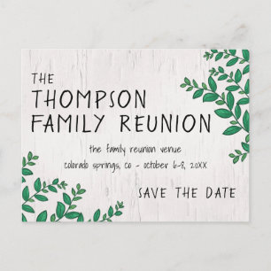 Greenery Birch Family Wiedersehen Save the Date Postkarte