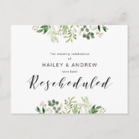 Greenery Black Modern Wedding Party neu geplant