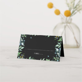 Greenery Black Wedding Platzkarte