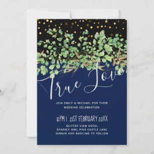 GREENERY Blätter Night Sky Wedding