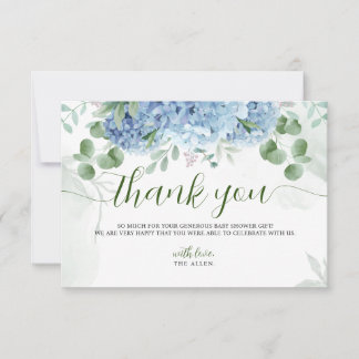 Greenery Blue Hydrangea Danke Baby Shower