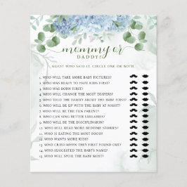 Greenery Blue Hydrangea Mommy oder Daddy Baby Show