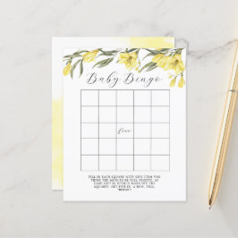 Greenery Blume Baby Shower Bingo Game