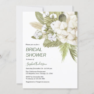 Greenery Boho Pampas Grass Brautparty Einladung