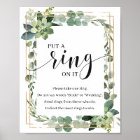Greenery boho Succulent Setzen Sie einen Ring auf