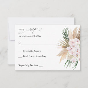 Greenery Boho Tropical Floral UAWG 2 RSVP Karte