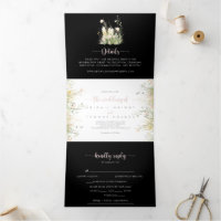 Greenery Boho Wildblume Black The Wedding of the