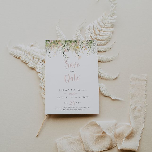 Greenery Boho Wildblume Wedding Save The Date (Von Creator hochgeladen)