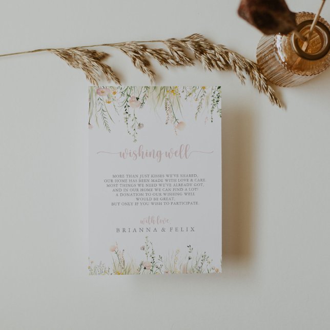 Greenery Boho Wildblume Wedding wünschenswert gut Begleitkarte (Von Creator hochgeladen)
