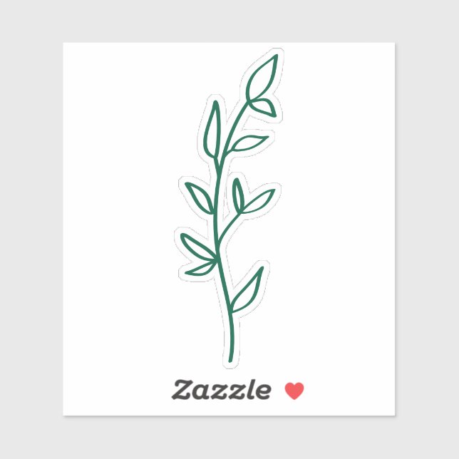 Greenery Botanical green  Aufkleber (Blatt)