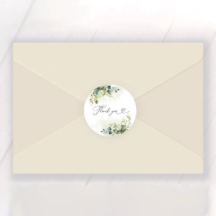 Greenery Brautparty Classic Round Aufkleber