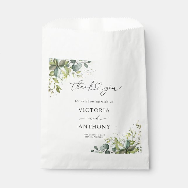Greenery Brautparty Fevor Bag Geschenktütchen (Vorderseite)