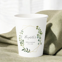 Greenery Brautparty Paper Cups Pappbecher
