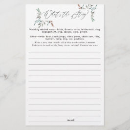 Greenery Brautparty Was ist das Story Game?