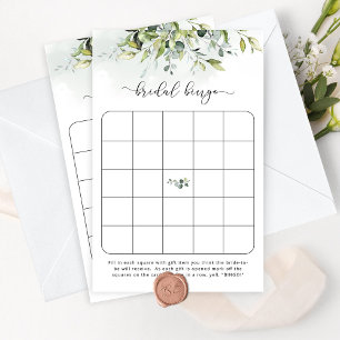 Greenery Bridal Bingo Spiel