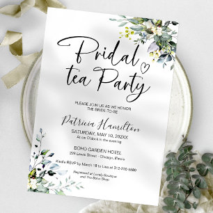 Greenery Bridal Tea Party Einladung